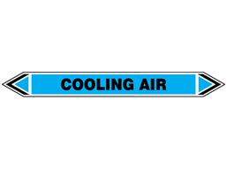 Cooling air flow marker label.