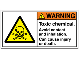 Warning toxic chemical label
