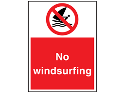 No windsurfing sign.