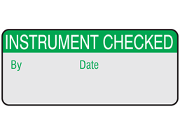 Instrument checked aluminium foil labels.