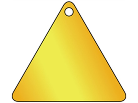 Blank Triangular Brass Tag