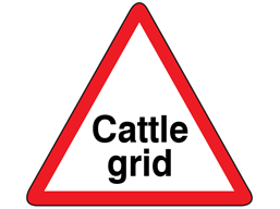 Cattle grid sign
