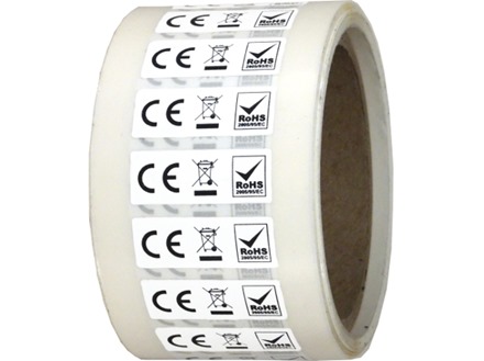 CE, WEEE and RoHS symbol labels