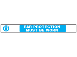 Ear protection must be worn barrier tape