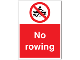 No rowing sign.