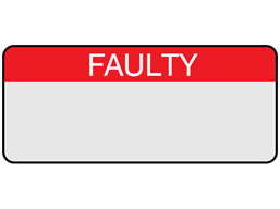 Faulty aluminium foil labels.