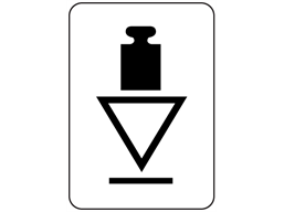 Top heavy packaging symbol label