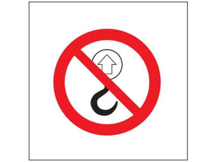 No lifting point symbol safety sign.