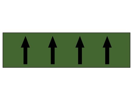 Flow indication tape for water