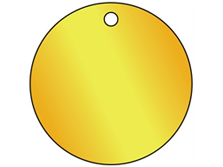 Blank Circular Brass Tag