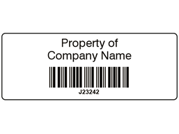 Scanmark+ barcode label (black text), 19mm x 50mm