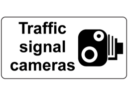 Traffic signal cameras sign
