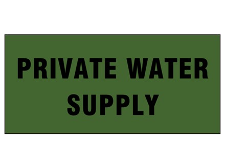 Private water supply pipeline identification tape.