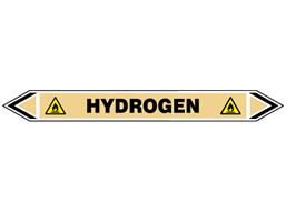 Hydrogen flow marker label.