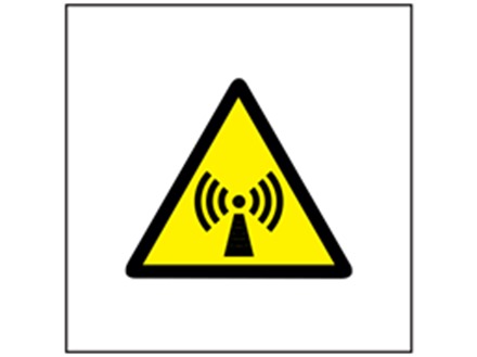 Non-ionizing radiation symbol safety sign.