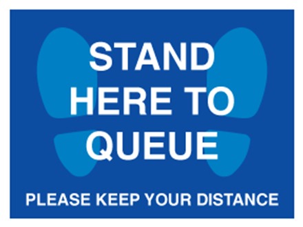 Stand here to queue