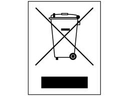 RoHS WEEE disposal symbol (500) label