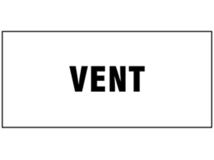 Vent pipeline identification tape.