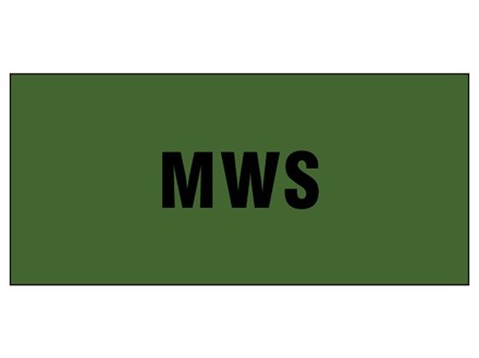 MWS pipeline identification tape.