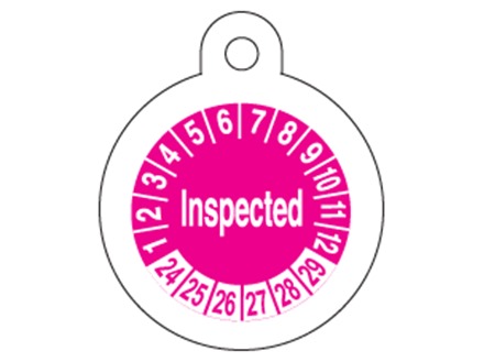 Inspected month and year tag