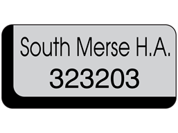 Assetmark tamper evident serial number label (logo / full design), 12mm x 25mm