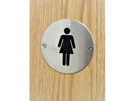 Ladies toilet public area sign