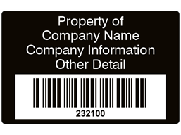 Scanmark barcode label (text on colour), 32mm x 50mm