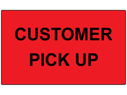 Customer pick up labels