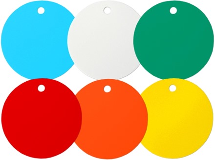 Circular Plastic Tags (42mm Diameter)