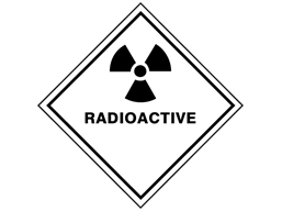 Radioactive hazard warning diamond sign