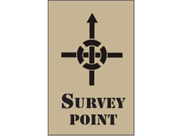 Survey point heavy duty stencil