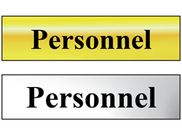 Personnel metal doorplate