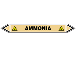 Ammonia flow marker label.