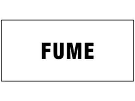 Fume pipeline identification tape.