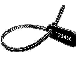 Trace and seal security ties (serial numbered).