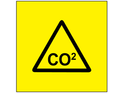 CO2 (carbon dioxide) symbol label.