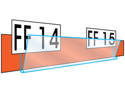 Ticket holder, 100mm lengths