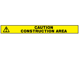 Caution construction area barrier tape