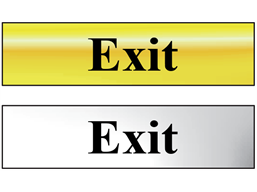 Exit metal doorplate