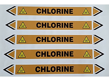 Chlorine flow marker label.