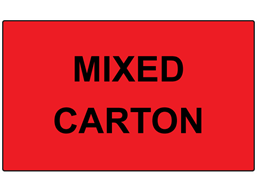 Mixed carton labels