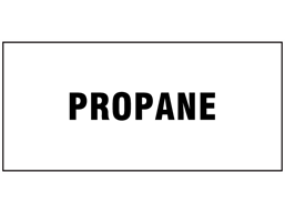 Propane pipeline identification label