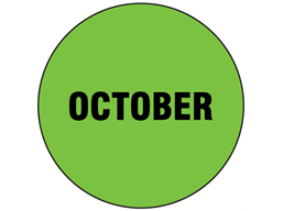 October inventory date label