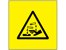 Corrosive symbol labels.