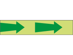 Photoluminescent safety directional arrow tape