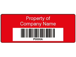 Scanmark barcode label (text on colour), 19mm x 50mm