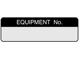 Equipment number label