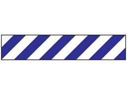 Reflective tape, blue and white chevron