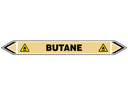 Butane flow marker label.