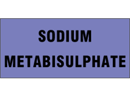 Sodium metabisulphate pipeline identification tape.